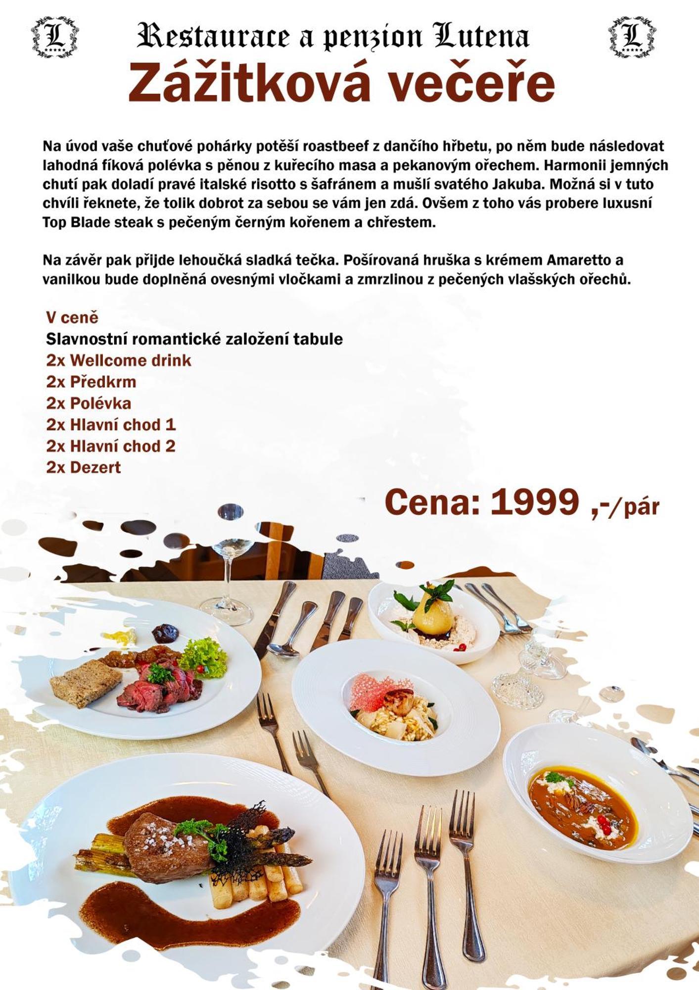 Restaurace A Penzion Lutena Dolni Lutyne Zewnętrze zdjęcie