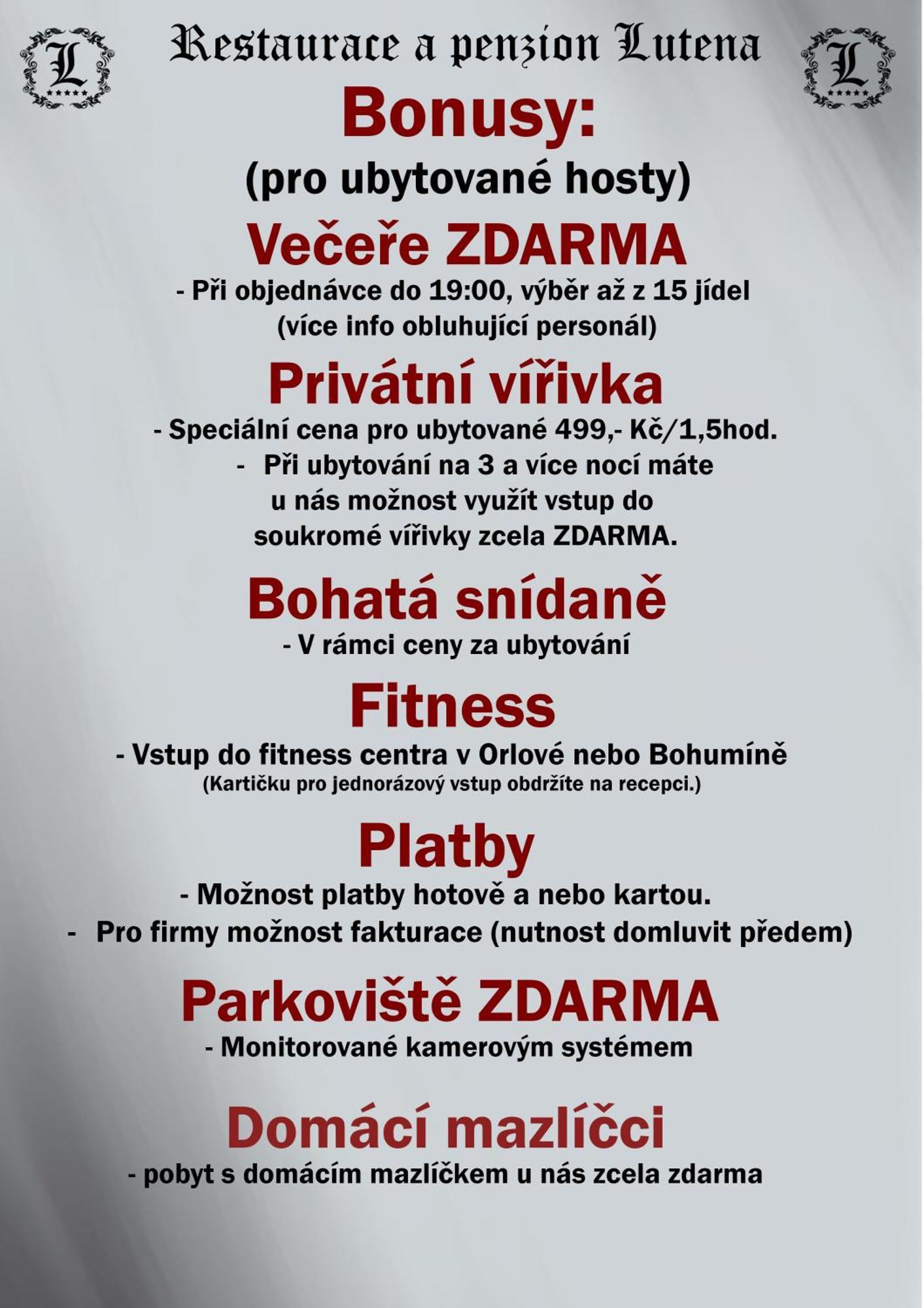 Restaurace A Penzion Lutena Dolni Lutyne Zewnętrze zdjęcie